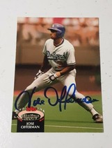 Jose Offerman Los Angeles Dodgers 1992 Topps Stadium Club Autograph Card READ - £6.18 GBP