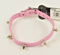OmniPet Pocket Pups Mini Spike Pet Dog Collar (Pink) 10 inch Collar (New) - £6.67 GBP