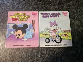 Disney Babies Board Book 1987 1990 Lot Mickey Daisy Donald Goofy Colors ... - $8.14