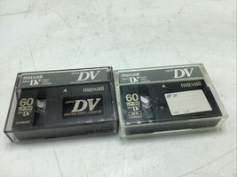 Lot of 2 Mini DV Tapes Maxell Video Cassettes USED - - $184.10 MXN