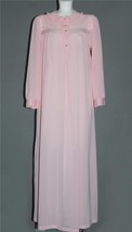 VTG Lorraine Lace Trim Embroidered Flowers Pink Nightgown Wm&#39;s M Appears... - $38.99