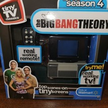 Big Bang Theory Tiny TV Classics Real Working TV &amp; Remote Season 4 Arcade Toys - £17.19 GBP