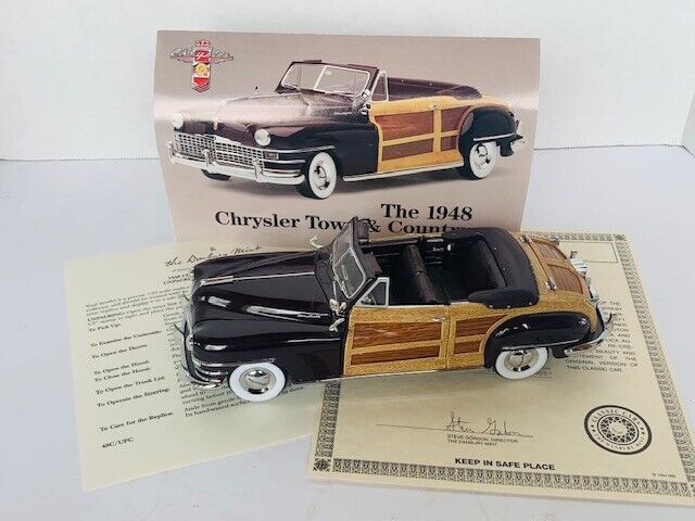 Franklin Mint Danbury Diecast Car precision model 1948 Chrysler Town Country coa - $123.75