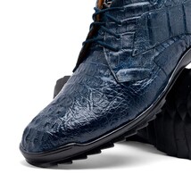 Kratos Genuine Caiman Crocodile Fashion Sneaker Navy image 3