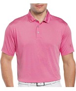 PGA TOUR Men&#39;s Single Feeder Stripe Golf Polo Bossy Pink B4HP - $21.83 CAD