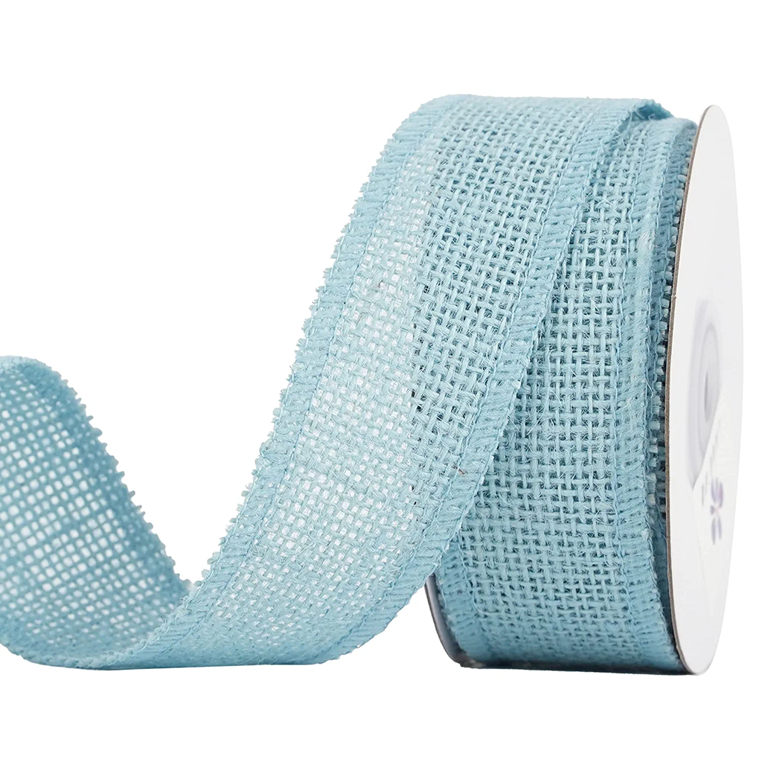 Light Blue Burlap Ribbon Natural Jute Burlap Ribbon Blue Ribbon For Baby Shower  - £15.97 GBP