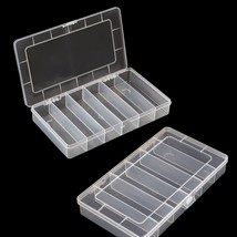 2 Pack 6 Grids Tackle Box Organizer Mascara Brushes Container Fishing Ta... - $27.99