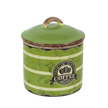 Scratch &amp; Dent Antiqued Finish Ceramic Coffee Storage Jar Food Safe Seal... - $29.69