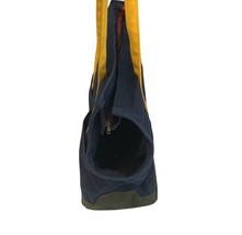 Love Thy Beast Canvas Pet Tote Bag Navy Yellow Large Zip Top Carrier 24"x16"x9" image 7