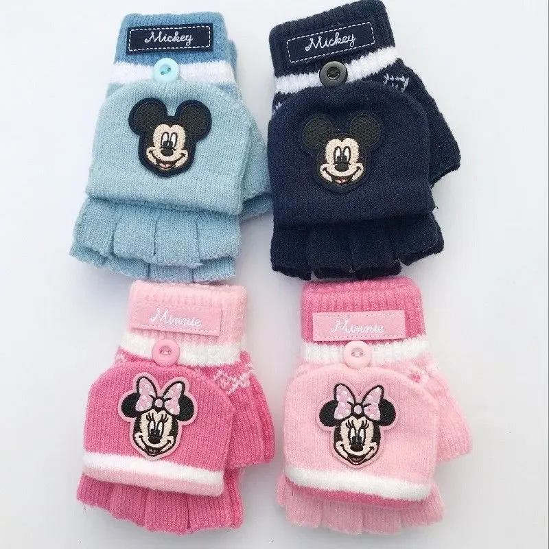 Disney Mickey and Minnie children&#39;s five-finger gloves warm male and female - £13.22 GBP