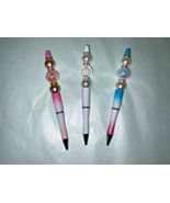 Custom Beaded 3 Piece Pen Set w/Refills - Black Ink - €15,90 EUR