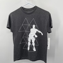 Fortnite Boys Graphic Gray Cotton Blend T-Shirt Size Large L  14/16 NEW - $13.67