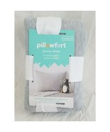 Pillowfort Jersey Gray &amp; White Standard Sham Room Decor - £13.73 GBP