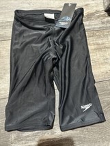 NWT Men’s (BOYS) Speedo Pro LT Black Swim Shorts, Sz 26 - $16.82