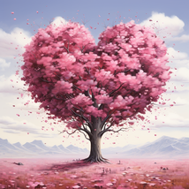 Pink Hearted Tree - £10.94 GBP