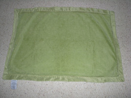 LITTLE MIRACLES BABY BLANKET SAGE CELERY GREEN FUR FURRY PLUSH SOFT UNISEX - £28.39 GBP