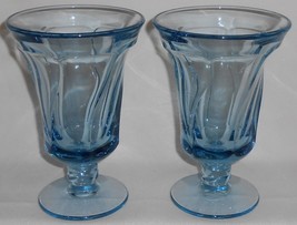 Set (2) Fostoria JAMESTOWN BLUE PATTERN 8 oz Footed ICED TEA GLASSES - $29.69