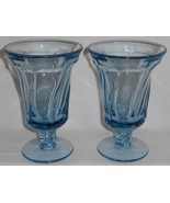 Set (2) Fostoria JAMESTOWN BLUE PATTERN 8 oz Footed ICED TEA GLASSES - £23.26 GBP