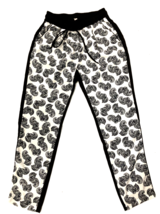 Philosophy Pants Womens XS Petite Black White Floral Chiffon Republic Clothing - £9.74 GBP