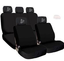 For Ford New Car Truck Seat Covers Live Laugh Love Headrest Black Fabric - $40.44