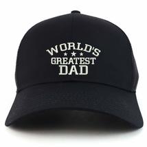 Trendy Apparel Shop World&#39;s Greatest Dad Structured High Profile Trucker Cap - B - £15.97 GBP