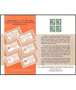 BEP B-26 Souvenir Card ASDA, New York 1973, block of 4 1 cent Freedom st... - €1,22 EUR