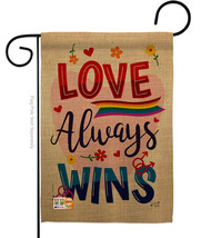 Love Always Wins - Impressions Decorative Garden Flag G135201-BO - £15.96 GBP