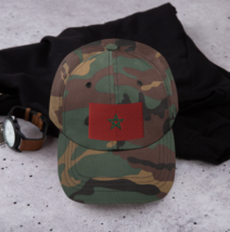 Cap Hat For Womens Morocco Flag Moorish Flag Moor Patch Moroccan Friend Gifts  - $35.00