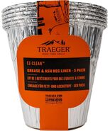 Pack of 5 Traeger Grills Grease &amp; Ash Keg Disposable Liners Grill Accessory - $28.85 CAD