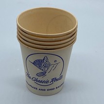 Lot of 5 Vintage C &amp; O Railway &quot;The Chessie Route&quot; Paper Dixie Dining Cups - £12.58 GBP