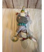 Skip Hop Unicorn Plush Stroller Baby Toy Rattle Teether Ribbons Crinkle ... - £12.01 GBP