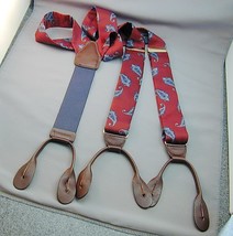 Colorful Burgundy Paisley CAS Silk Leather Suspenders Braces Worn Once-
... - £39.33 GBP