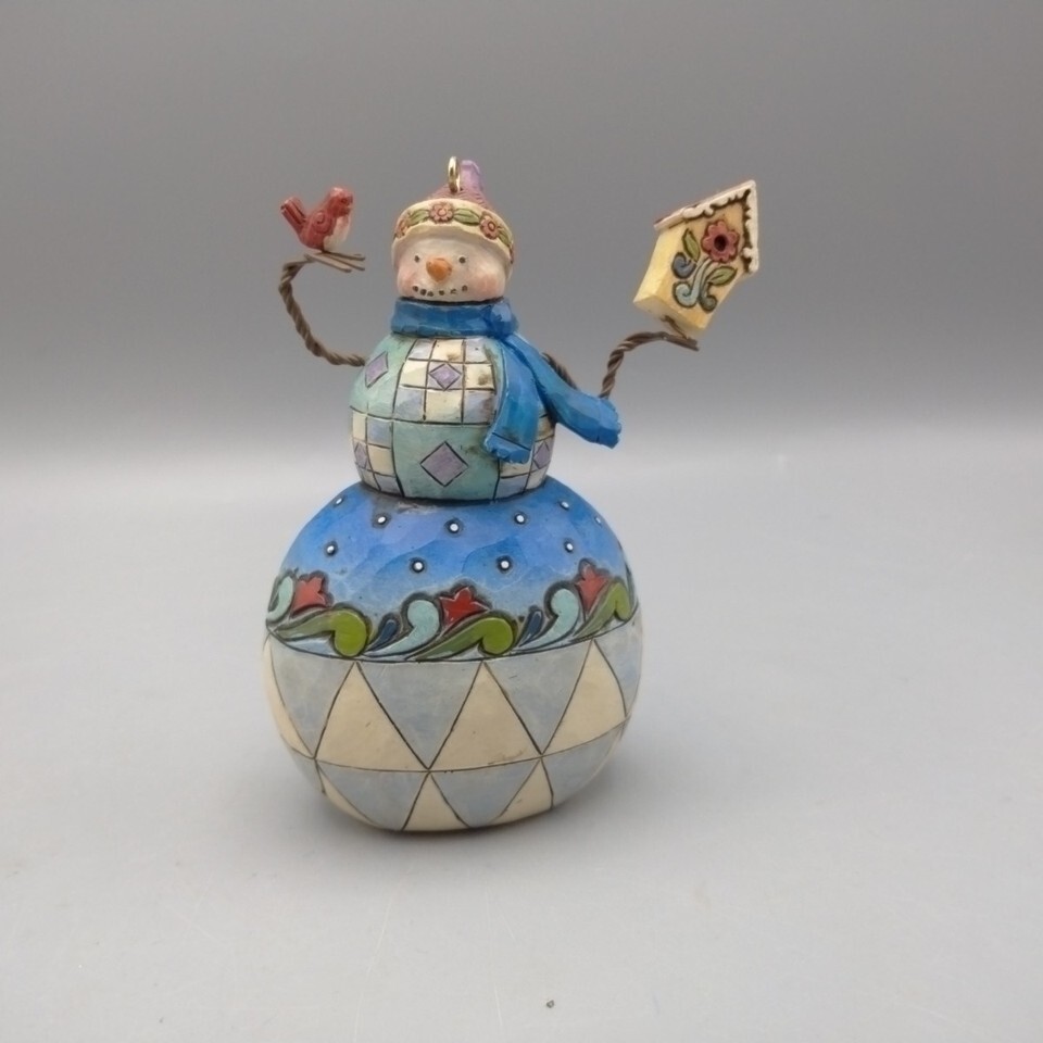 Jim Shore Heartwood Creek 2011 Snowman Birdhouse Christmas Ornament - $15.83