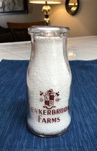 Half Pint Pyro Lenkerbrook Farm Dairy Harrisburg Pa Penn Milk Bottle ~750A - $38.65