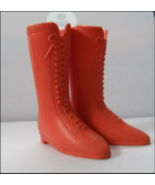 VINTAGE IDEAL CRISSY DOLL FRIENDS ORANGE LACE UP RUBBER BOOTS HARD-TO-FI... - £18.32 GBP