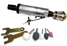 Straight 1/4&quot; Mini Air Die Grinder Polisher + Air Line Oiler W/ Grinding Stones - £20.90 GBP