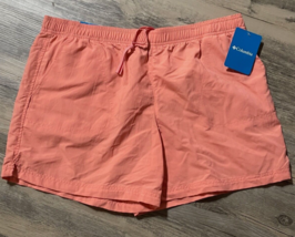 Columbia Sandy River Shorts Women&#39;s Salmon Size Large Hiking Outdoor Camp - $23.12