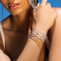 Cuff Multilayer Bracelet For Women Luxury India Charm Bracelet Rhinestone Fashio - £11.91 GBP