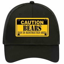 Caution Bears Novelty Black Mesh License Plate Hat - £22.77 GBP