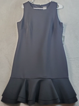 Vince Camuto Sheath Dress Womens Size 12 Black Sleeveless Round Neck Back Zipper - £32.47 GBP