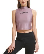 Calvin Klein Womens Performance Logo Crop Top Size Large Color Stardust - £45.29 GBP