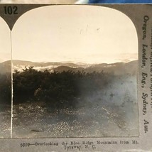 Overlooking Blue Ridge Mountains from Mt Toxaway NC Keystone Stereoview ... - $18.04