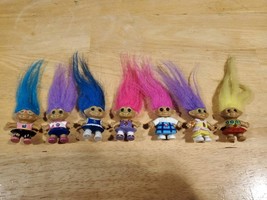 Vintage vs. Modern Ace Novelty Treasure Troll Teenies LOT **USED** - £23.59 GBP