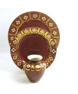 Decorative Dinner Salad Plate Vase set Toyo Orig Decal Moriage Relief Te... - €43,08 EUR