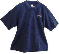 Chargers Los Angeles SD Short Sleeve Polo Shirt Blue Sz Xl - $18.99