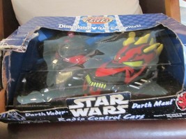 WDW Disney Racers Star Wars Darth Vader Darth Maul Remote Control Cars New - £70.56 GBP