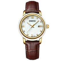 Binbang Watch Man&#39;s And Woman&#39;s Watch Waterproof Gold Watch Hetian Jade Jade Lum - £43.15 GBP