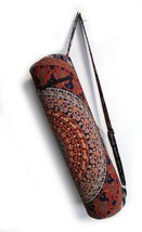 Cotton Yoga Mat Bag, Handmade Pilates sport gym bag, carrier bag, Shoulder strap - £13.70 GBP