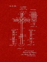 Traffic Signal Patent Print - Burgundy Red - £6.35 GBP+