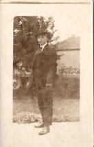 RPPC Dapper Charlie Yurth Suit Hat Driving Gloves Cigar Postcard Y13 - £9.98 GBP